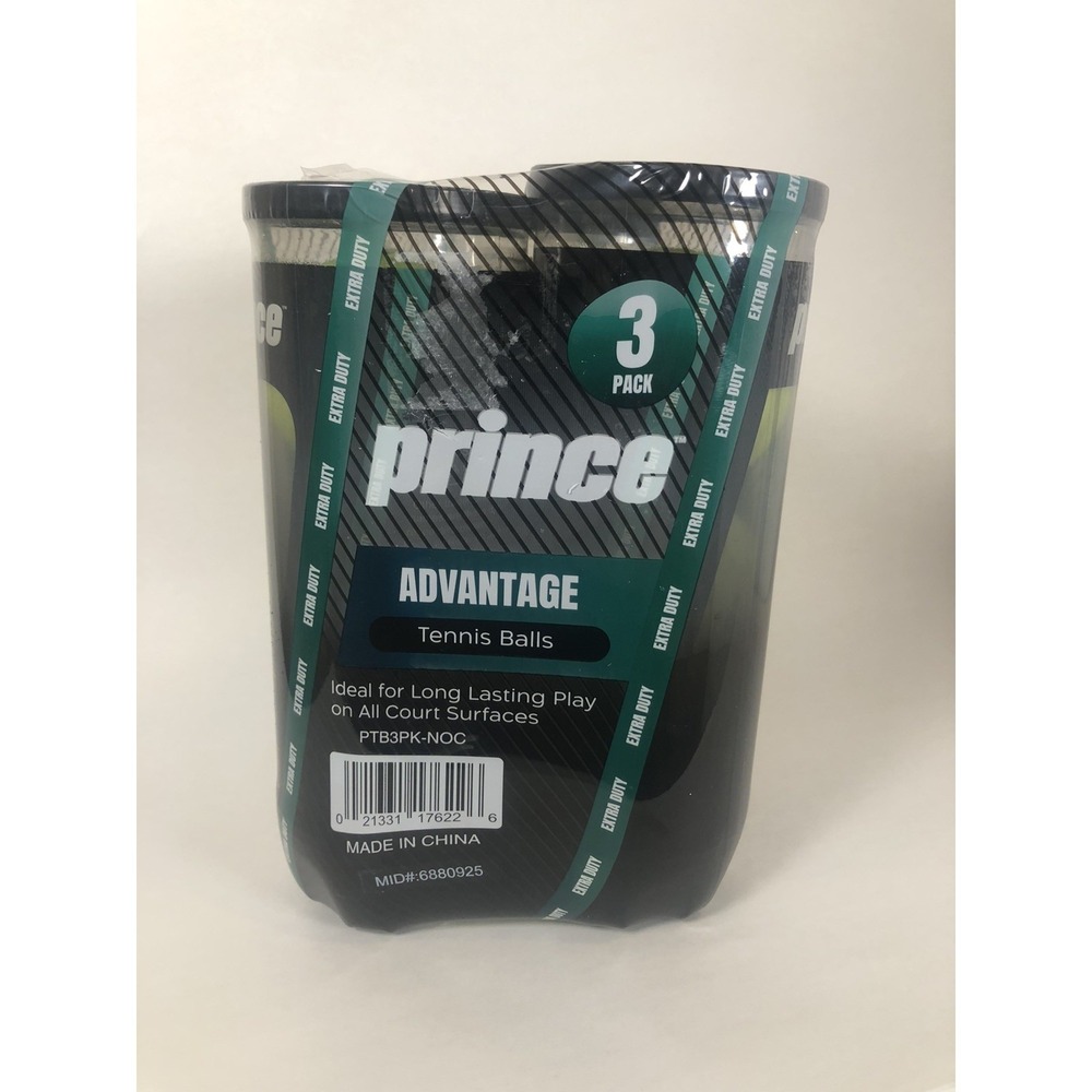 Prince Advantage‎ Tennis Balls 3 Pack (9 Balls Total) NEW
